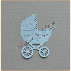 Scrapki D - Dziecko/Narodziny - Wózek 4 - niebieski