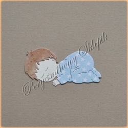Scrapki E - Dziecko/Narodziny - Śpiący maluch - chłopczyk