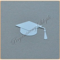 Scrapki A - Kaligrafia/Edukacja - Czapka absolwenta 1 - biała