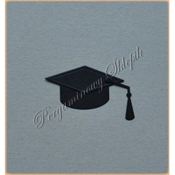 Scrapki A - Kaligrafia/Edukacja - Czapka absolwenta 1 - czarna