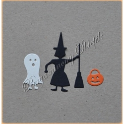 Scrapki C - Halloween - Duch i czarownica
