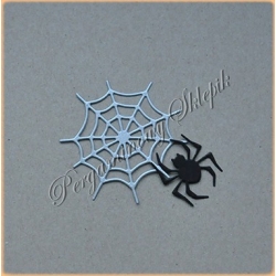 Scrapki B - Halloween - Pająk i pajęczynka