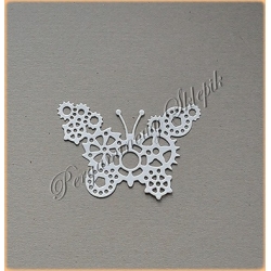 Scrapki C - Motyle - Motyl 14 - Steampunk - biały