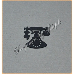Scrapki A - Vintage - Telefon - czarny