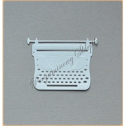 Scrapki C - Vintage - Maszyna do pisania - biała
