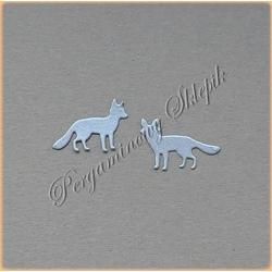 Scrapki A - Zwierzęta - Zimowe liski - srebrne